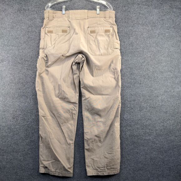 Duluth Trading Co. Men's Flex Fire Hose Cargo Pants Tan Size 36x32 Flat Front - Picture 4 of 15